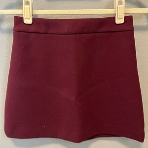 Express Burgundy Mini Skirt